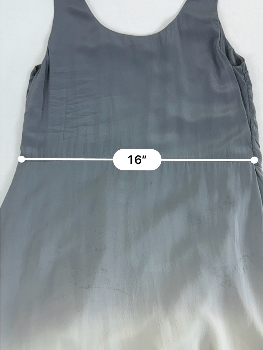 Eileen Fisher Sleeveless Grey Ombré Midi Dress - Picture 11 of 15